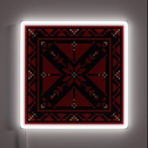 Tatreez Pattern Palestinian Embroidery Small Square Version 2 RGB Neon Sign Tatreez Pattern Palestinian Embroidery Small Square Version 2 RGB Neon Sign