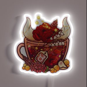 Taurus Zodiac Teacup RGB Neon Sign