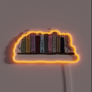 Taylor Swift Albums On Bookshelf RGB Neon Sign