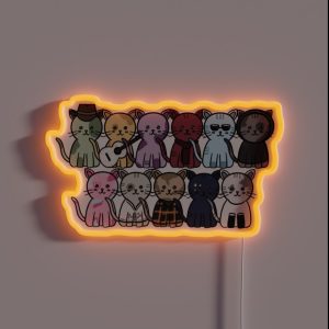 Taylor Swift Cat Eras RGB Neon Sign