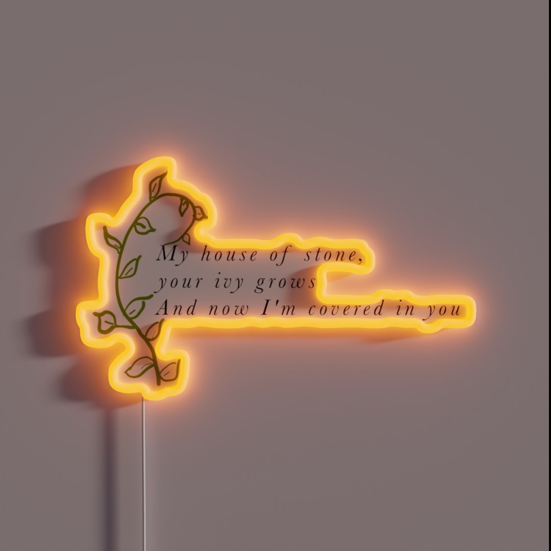 Taylor Swift Evermore Ivy Lyrics RGB Neon Sign Taylor Swift Evermore Ivy Lyrics RGB Neon Sign