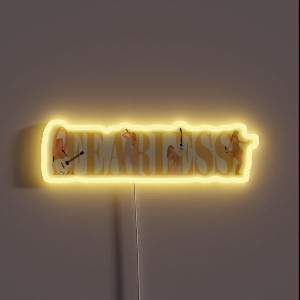 Taylor Swift Fearless Eras Tour Logo Art RGB Neon Sign