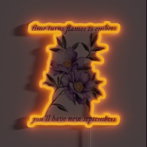 Taylor Swift Innocent Time Turns Flames To Embers RGB Neon Sign Taylor Swift Innocent Time Turns Flames To Embers RGB Neon Sign