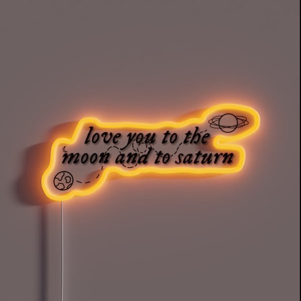 Taylor Swift Lyrics Love You To The Moon And RGB Neon Sign