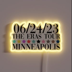 Taylor Swift The Eras Tour Minneapolis Night 2 RGB Neon Sign