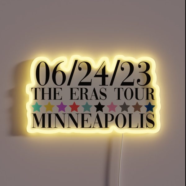 Taylor Swift The Eras Tour Minneapolis Night 2 RGB Neon Sign