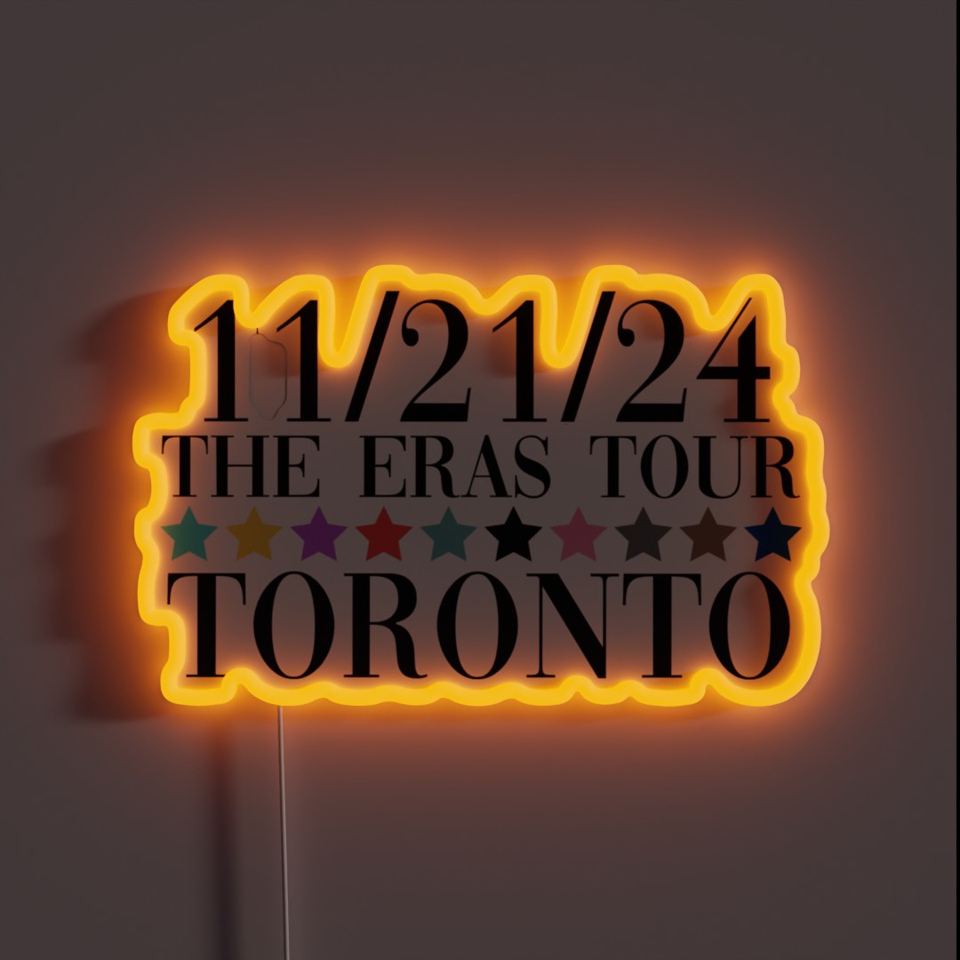 Taylor Swift The Eras Tour Toronto Night 4 RGB Neon Sign Taylor Swift The Eras Tour Toronto Night 4 RGB Neon Sign