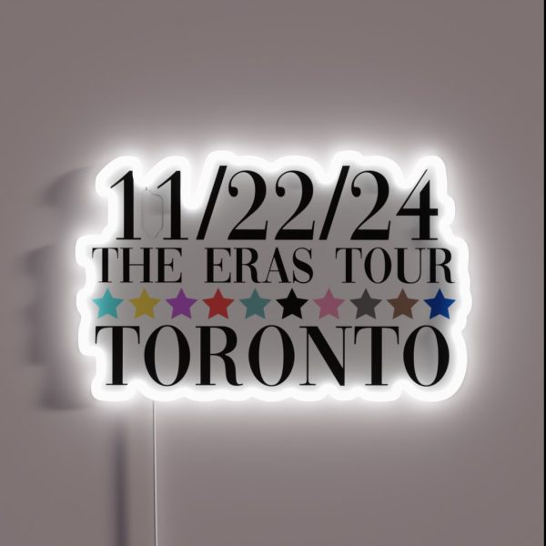 Taylor Swift The Eras Tour Toronto Night 5 RGB Neon Sign