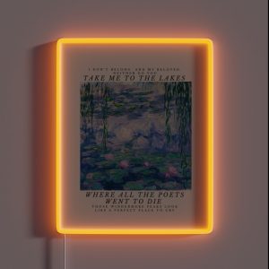 Taylor Swift The Lakes Lyrics Take Me To The Lakes Where All The Poets Went To Die RGB Neon Sign