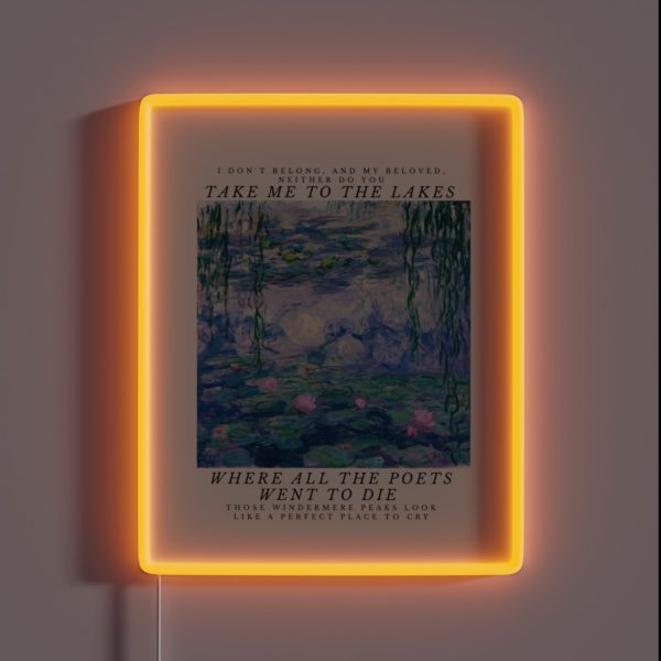 Taylor Swift The Lakes Lyrics Take Me To The RGB Neon Sign