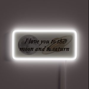 Taylor Swift To The Moon And To Saturn RGB Neon Sign Taylor Swift To The Moon And To Saturn RGB Neon Sign