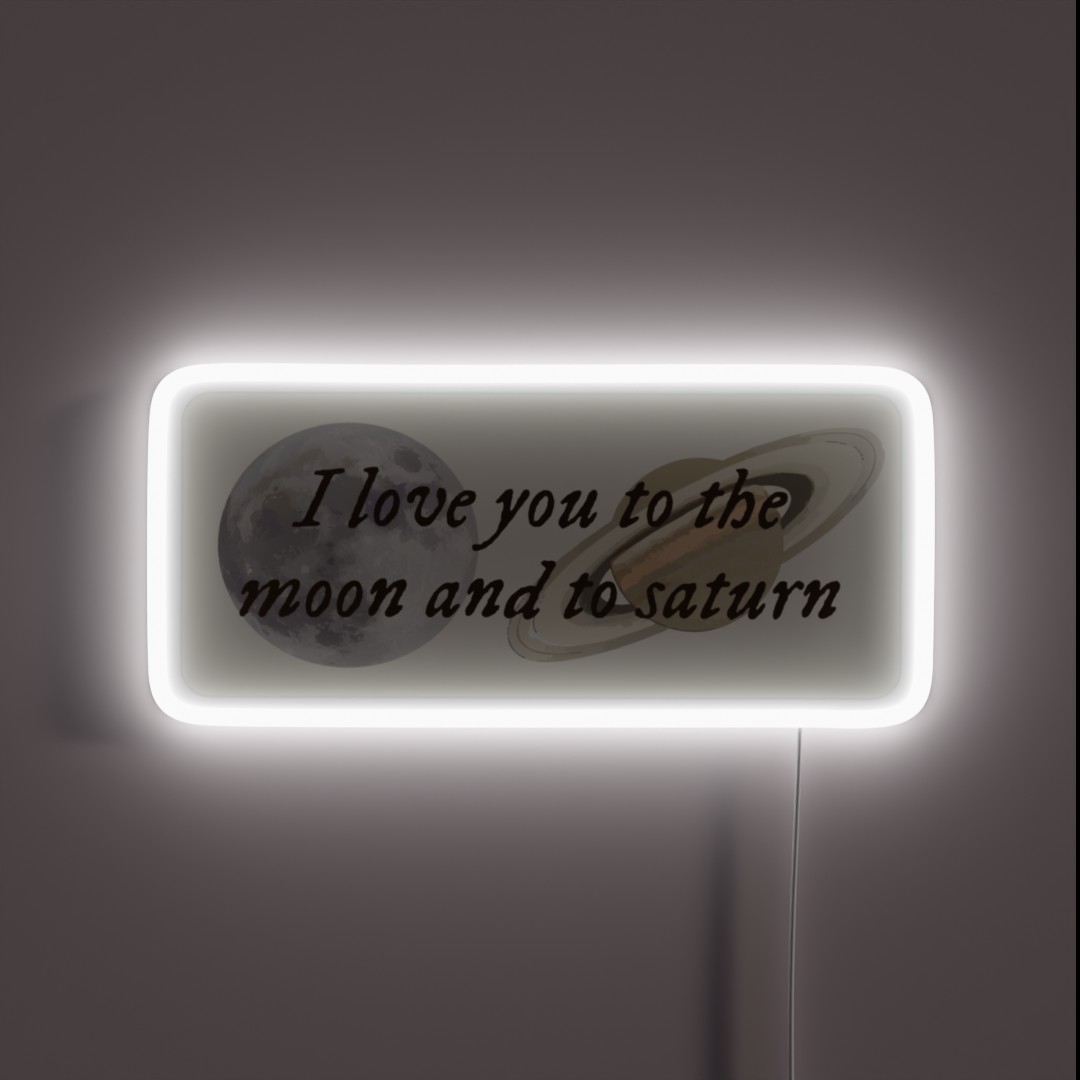 Taylor Swift To The Moon And To Saturn RGB Neon Sign Taylor Swift To The Moon And To Saturn RGB Neon Sign