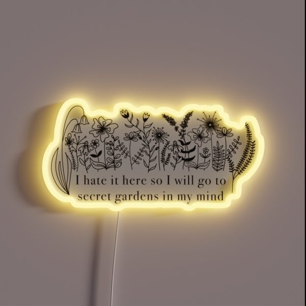 Taylor Swift TTPD I Hate It Here Garden RGB Neon Sign