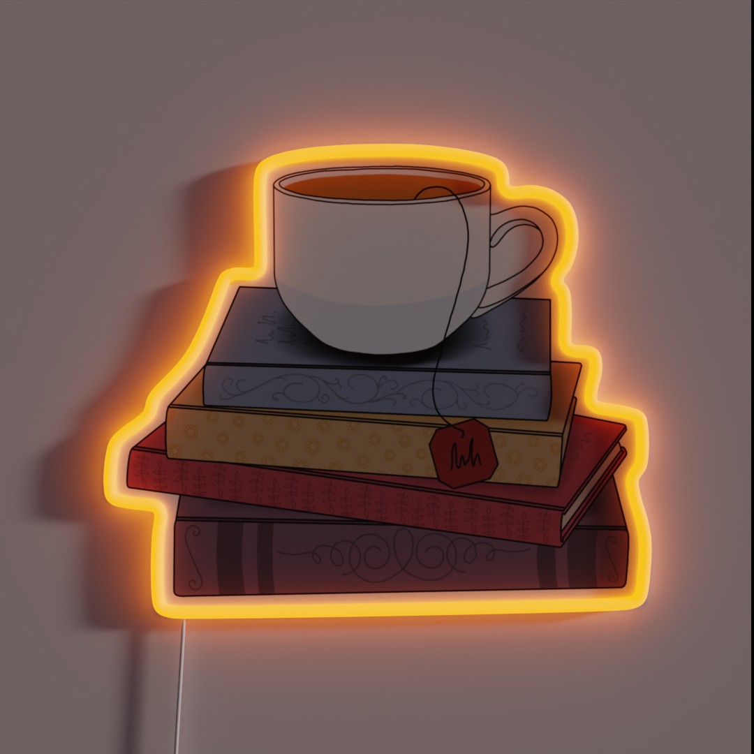 Tea And Books RGB Neon Sign Tea And Books RGB Neon Sign