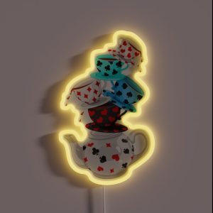 Tea Cups Wonderland RGB Neon Sign