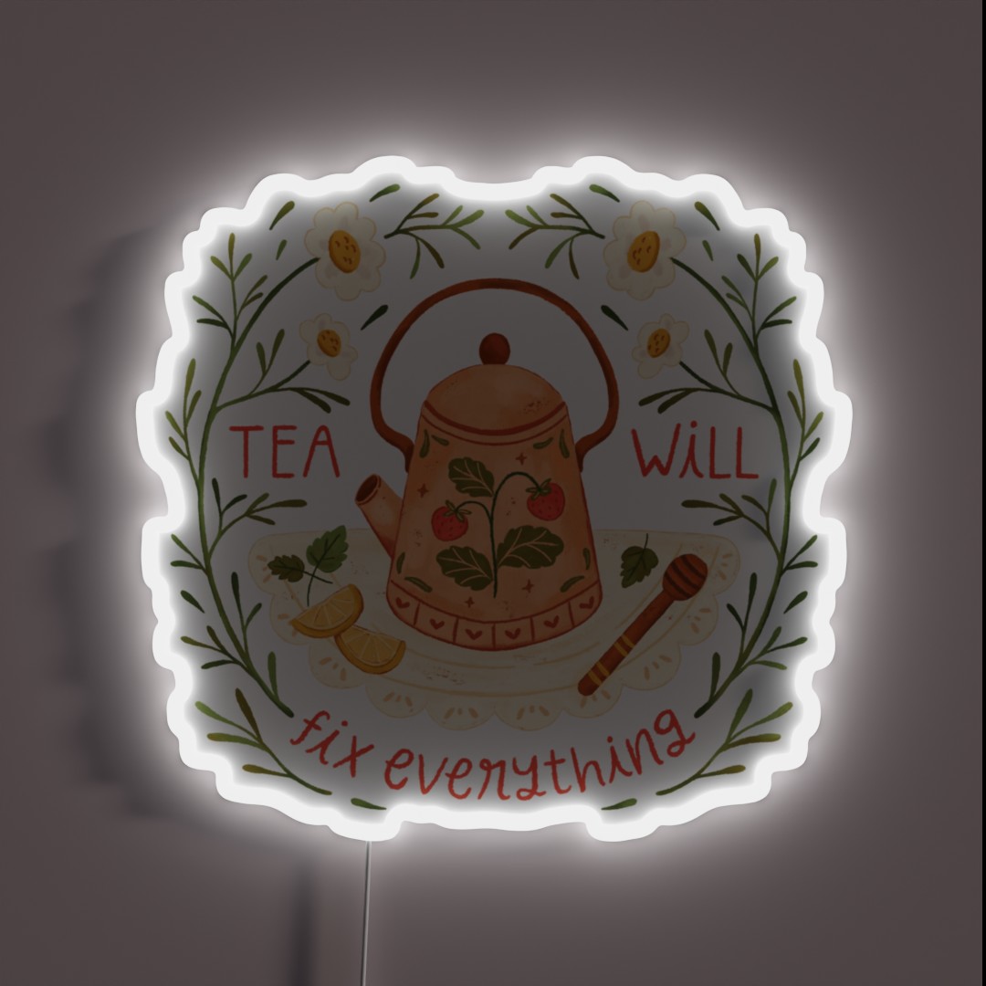 Tea Will Fix Everything RGB Neon Sign Tea Will Fix Everything RGB Neon Sign
