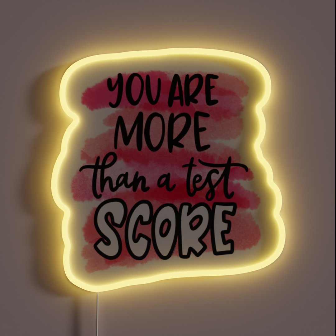 Teaching You Are More Then A Test Score RGB Neon Sign Teaching You Are More Then A Test Score RGB Neon Sign