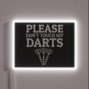 Team Darts Darts Team Dartgame Dartboard RGB Neon Sign