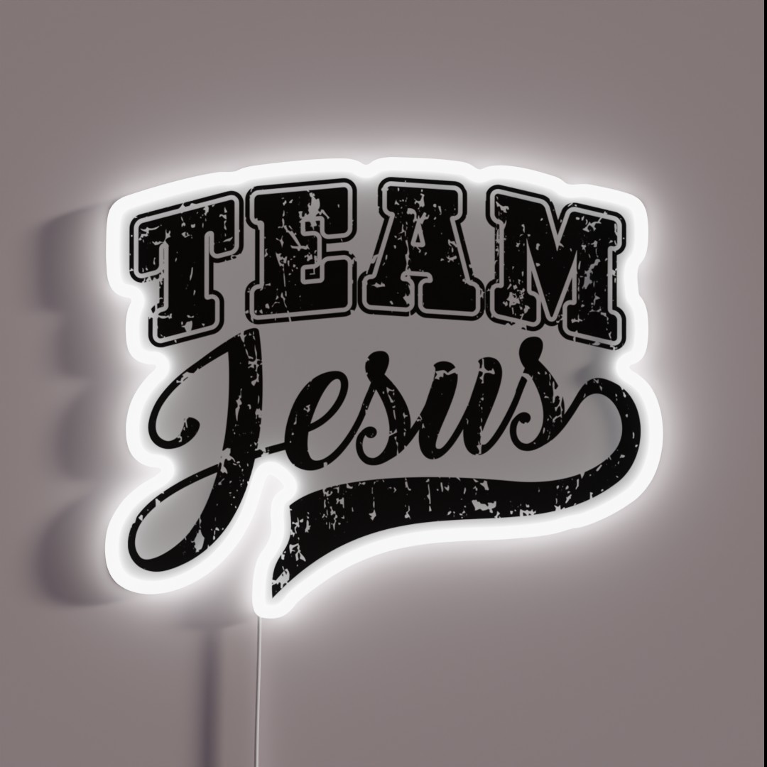 Team Jesus Christian Christianity For Teen RGB Neon Sign Team Jesus Christian Christianity For Teen RGB Neon Sign