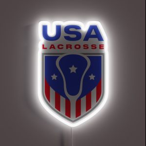 Team USA LAX Lacrosse Emblem RGB Neon Sign Team USA LAX Lacrosse Emblem RGB Neon Sign