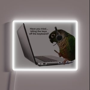 Tech Support Birb RGB Neon Sign