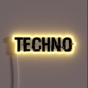 TECHNO Festival Techno Music Raver Gift RGB Neon Sign