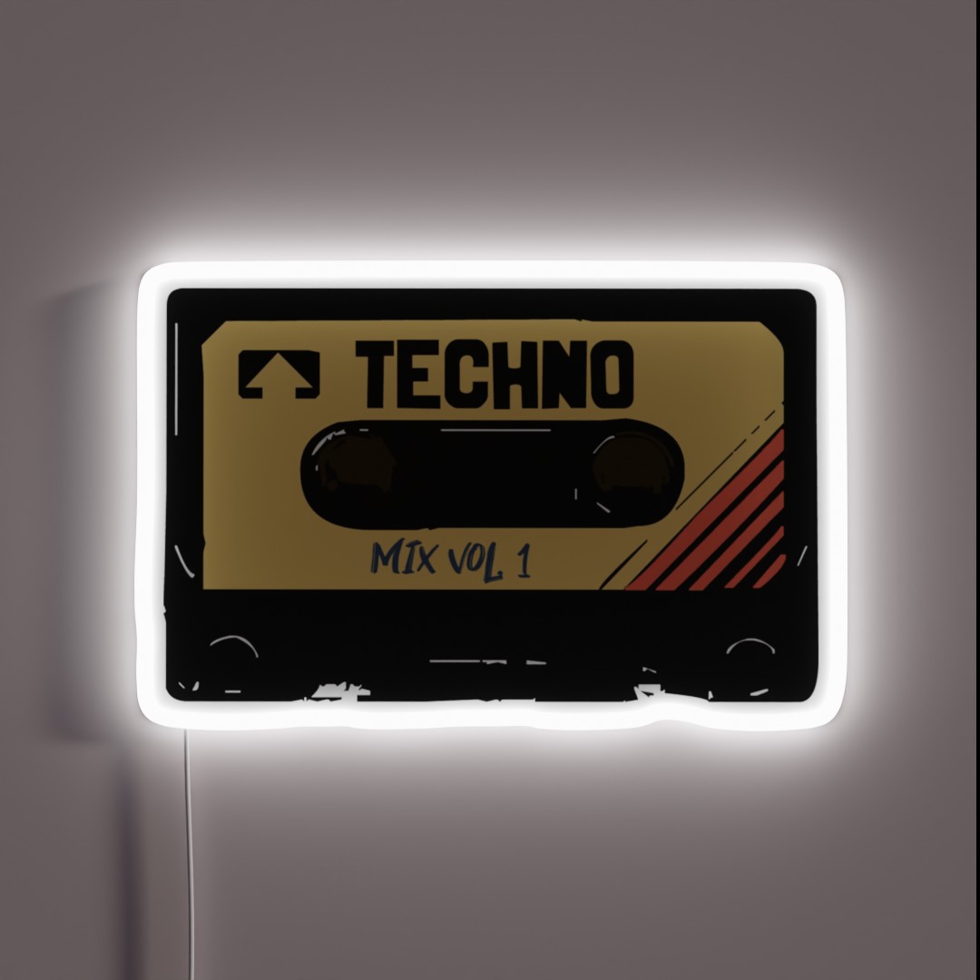 Techno Music RGB Neon Sign Techno Music RGB Neon Sign