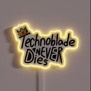 Technoblade Never Dies RGB Neon Sign Technoblade Never Dies RGB Neon Sign