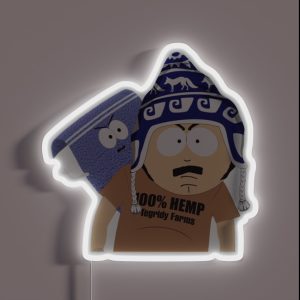 Tegridy Farms Randy Marsh And Towelle Characters RGB Neon Sign