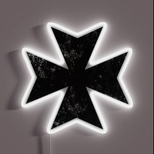 Templar Crusader Grunge RGB Neon Sign