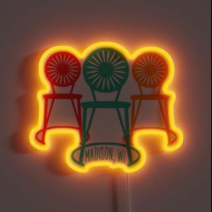 Terrace Chairs Red Blue Green Orange RGB Neon Sign
