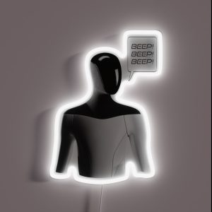 Tesla Bot Beep Beep Beep Optimus Subprime Is Coming Soon Elon Musk Robot Humanoid TSLA To The Moon No TSLA TO MARS RGB Neon Sign