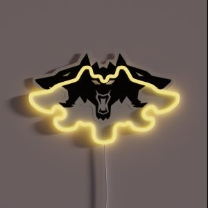 Tesla Cyber Beast Three Headed Wolf Silhouette 8k UHD RGB Neon Sign Tesla Cyber Beast Three Headed Wolf Silhouette 8k UHD RGB Neon Sign