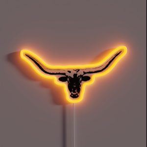 Texas Long Horn B RGB Neon Sign