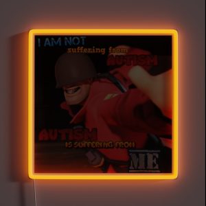 TF2 Autism Soldier RGB Neon Sign