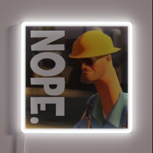 TF2 Nope Engineer Funny RGB Neon Sign
