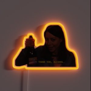 Thank You Alcohol RGB Neon Sign