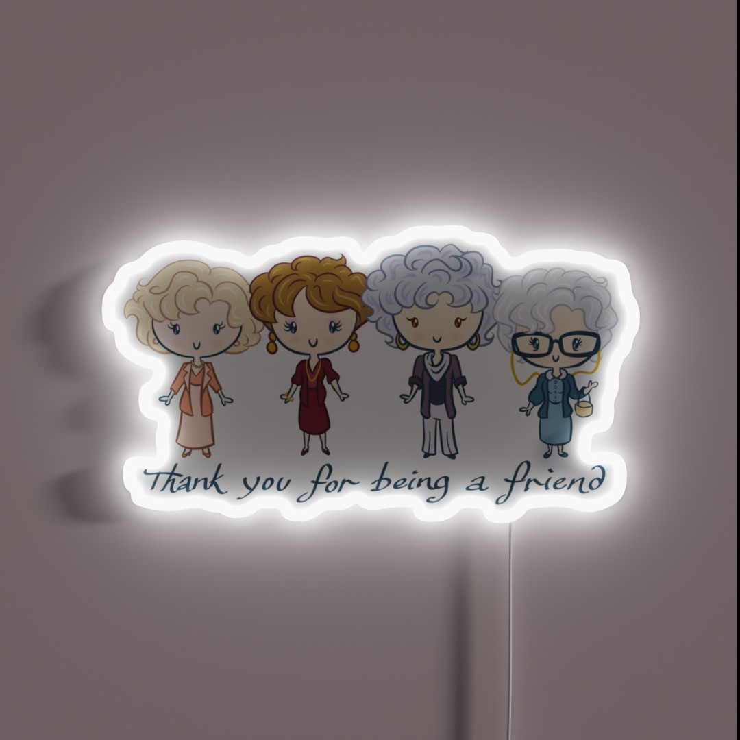 Thank You For Being A Friend RGB Neon Sign Thank You For Being A Friend RGB Neon Sign