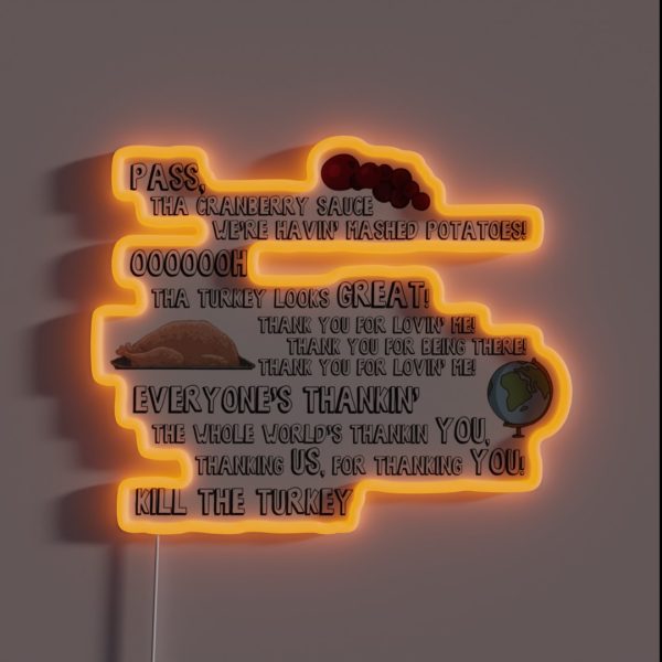 Thanksgiving Song Linda RGB Neon Sign