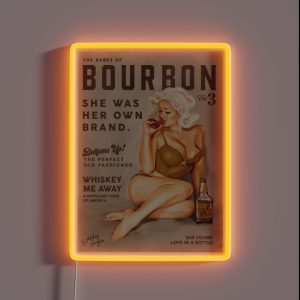 The Babes Of Bourbon Pinup Girl Art RGB Neon Sign