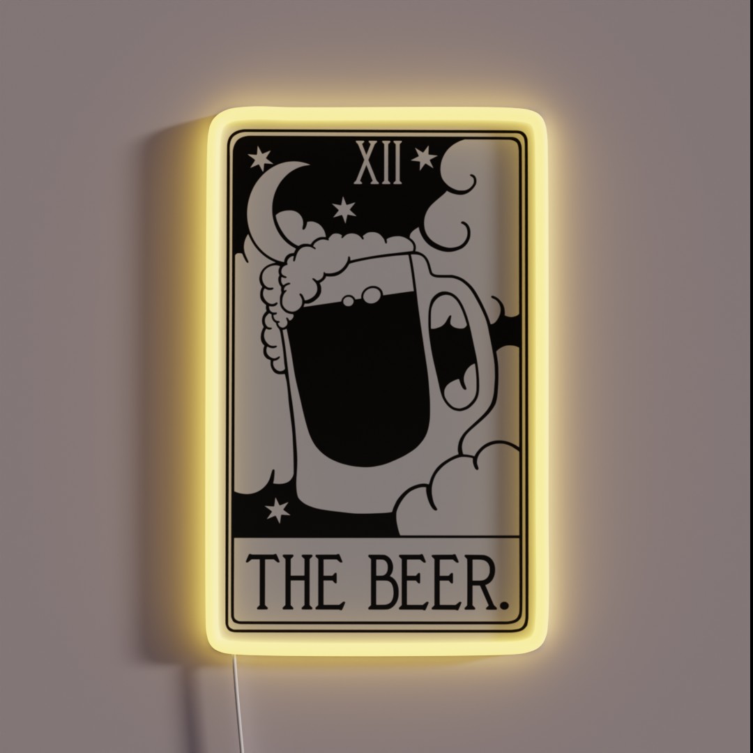 The Beer Tarot Card Funny RGB Neon Sign The Beer Tarot Card Funny RGB Neon Sign