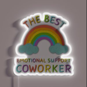 The Best Emotional Support Coworker RGB Neon Sign The Best Emotional Support Coworker RGB Neon Sign
