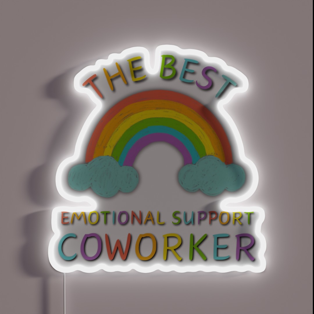 The Best Emotional Support Coworker RGB Neon Sign The Best Emotional Support Coworker RGB Neon Sign