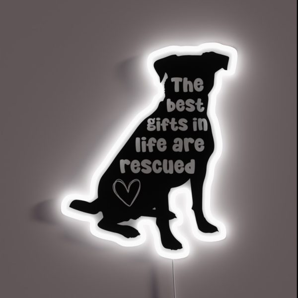 The Best Gifts In Life Are Rescued RGB Neon Sign