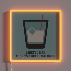 The Big Lebowski White Russian Careful Man There S A Beverage Here RGB Neon Sign The Big Lebowski White Russian Careful Man There S A Beverage Here RGB Neon Sign