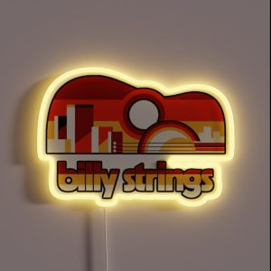 THE BILLY STRINGS American Guitarist Bluegrass RGB Neon Sign