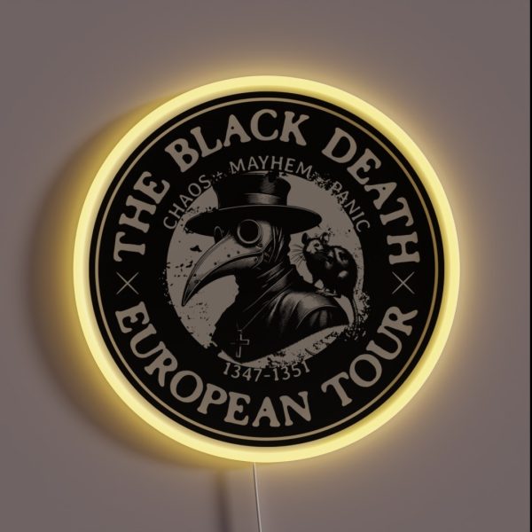 The Black Death European Tour RGB Neon Sign