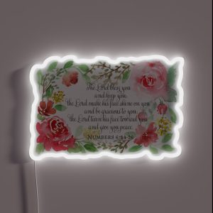 The Blessing Numbers 6 24 26 Scripture Art RGB Neon Sign The Blessing Numbers 6 24 26 Scripture Art RGB Neon Sign