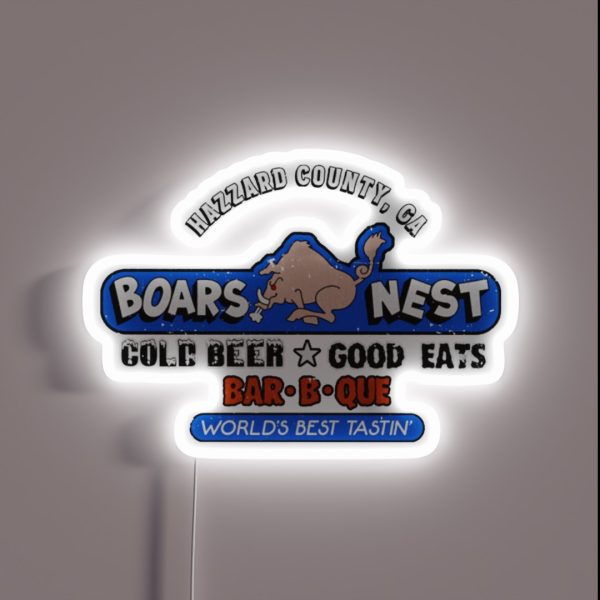 The Boars Nest Hazard County RGB Neon Sign