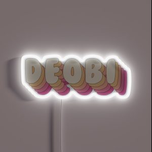 THE BOYZ Deobi Fandom Text Retro Pastel Pink Peach RGB Neon Sign